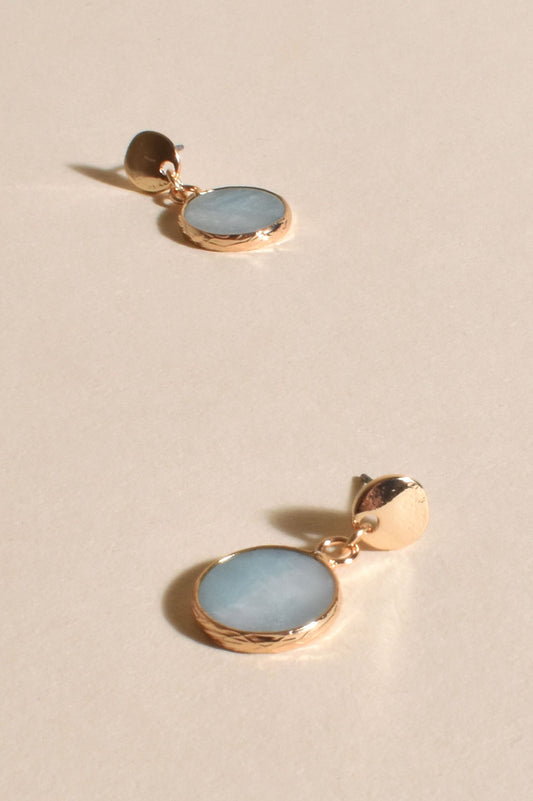 ED3422G GREEN STONE EARRINGS