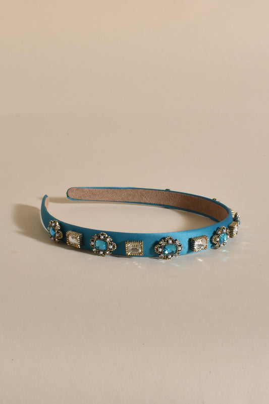 AHD-0858TEAL JEWEL HEADBAND