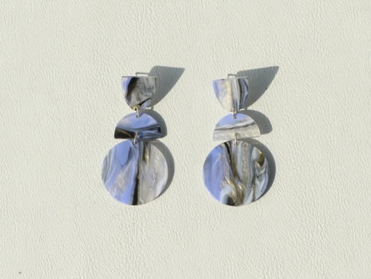 E01368 DANGLE EARRINGS BLUE