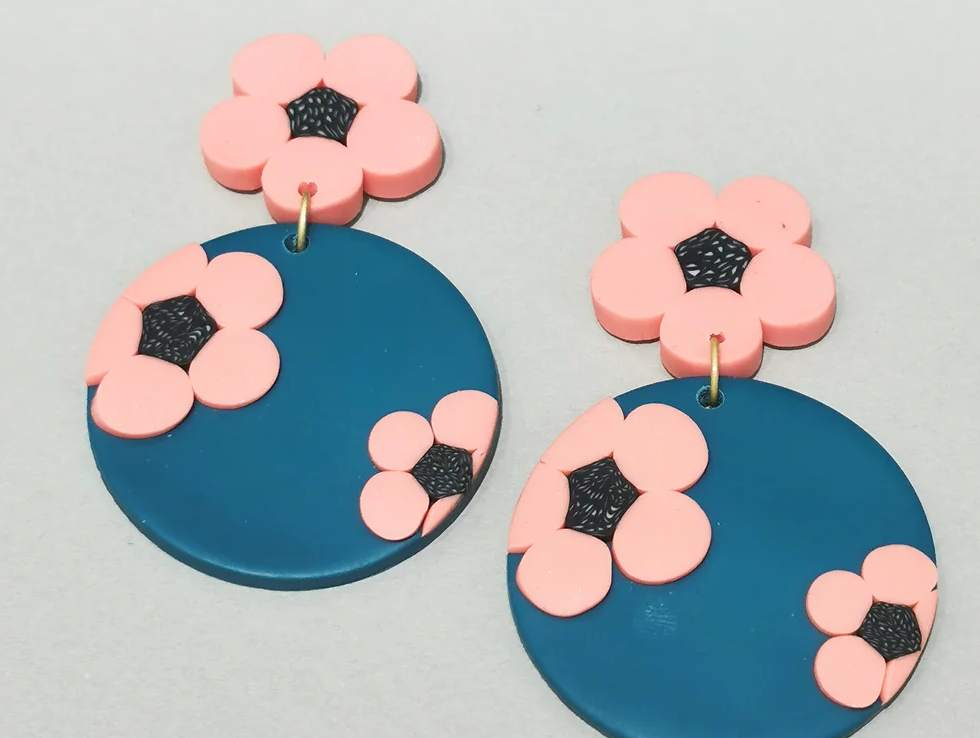 E01064BL FLOWER EARRINGS