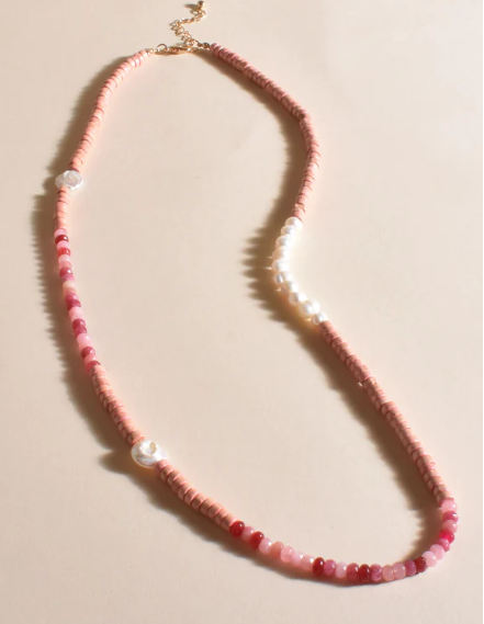 AND-2136PINKCREA ZADA NECKLACE