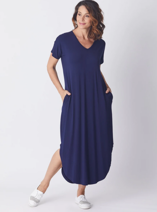 LCD25180 PLEAT MAXI NAVY