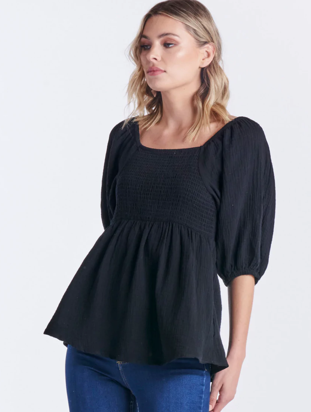 16426TWSS TILLY TOP BLACK