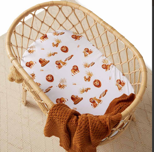 SNUGGLE HUNNY LION ORGANIC BASSINET SHEET/CHANGE PAD