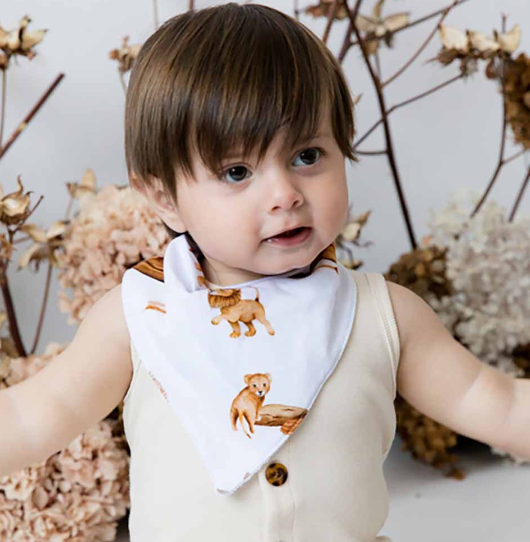 SNUGGLE HUNNY LION ORGANIC DRIBBLE BIB