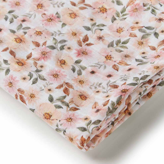 SNUGGLE HUNNY SPRING FLORAL MUSLIN WRAP