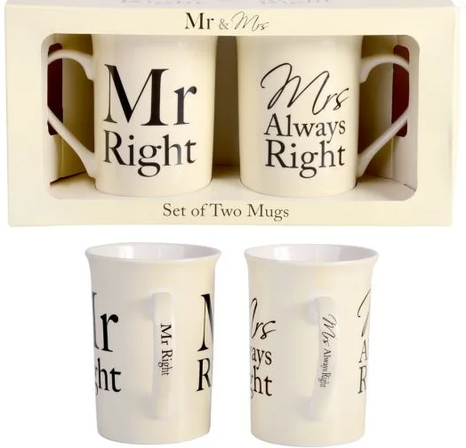 37012 MR&MRS RIGHT MUGS