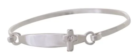 53353 CROSS CHRISTENING BANGLE