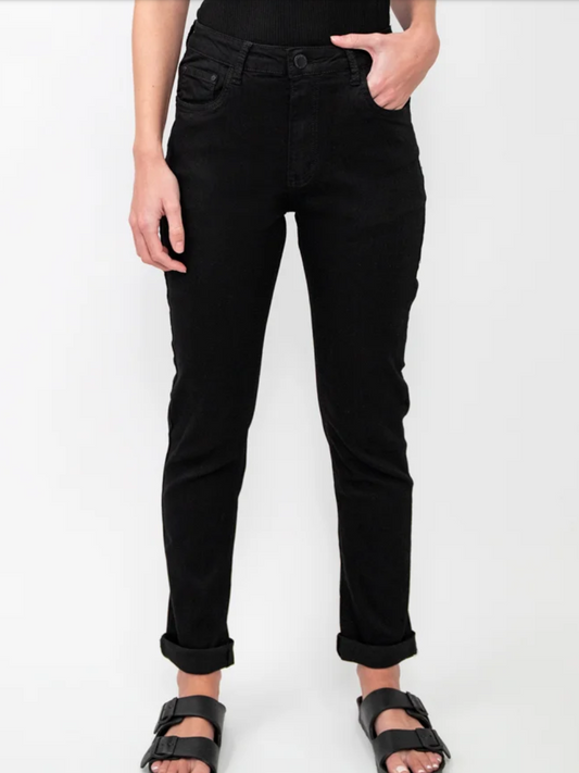 CGJ1319-BLACK H WAIST JEAN