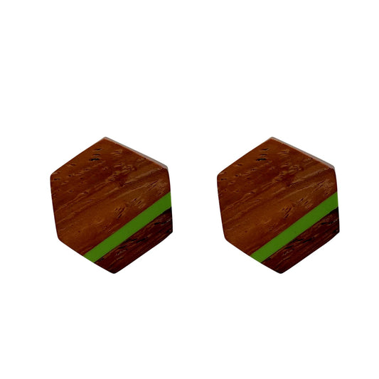 WCL-E RESIN EARRINGS GREEN