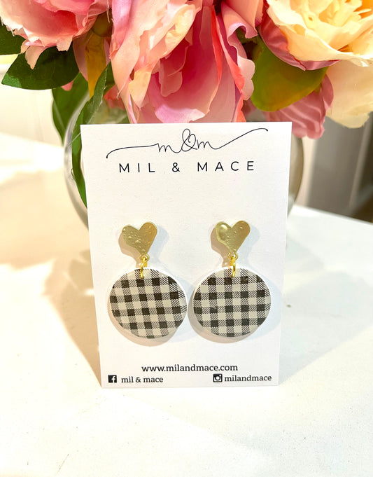 MM2775 GINGHAM EARRINGS